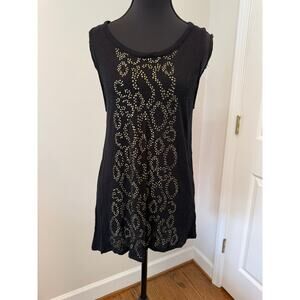 Apt. 9 Black Sleeveless top with Decorative Studs